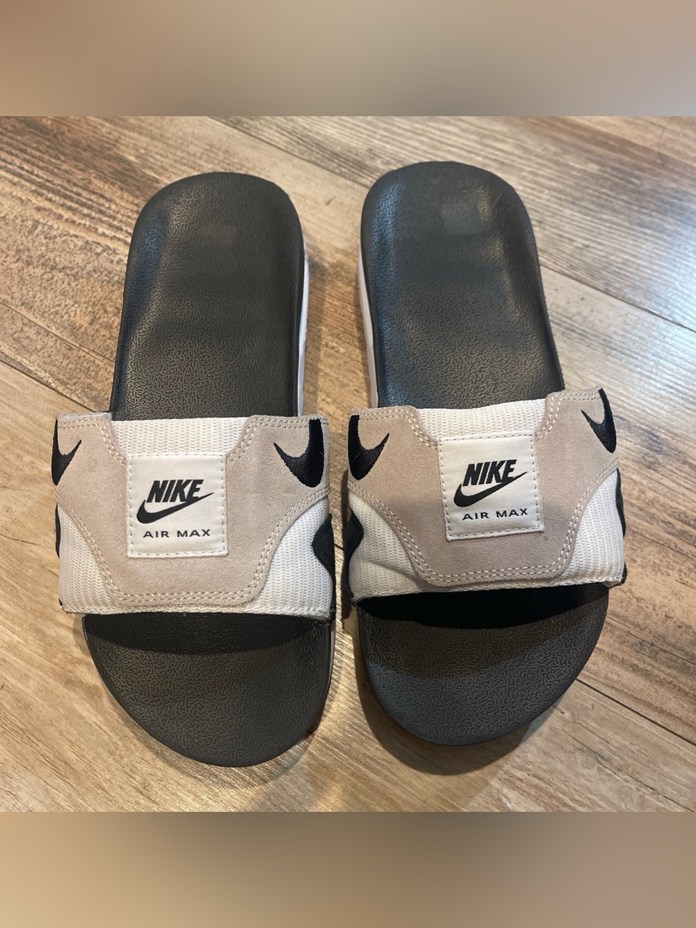 Nike Air Max 1 Slide Light Neutral Grey Black Men's Size 7 DH0295-102